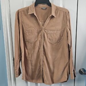 Denver Hayes Corduroy Butoon Down Shirt Size Xl Color Tan